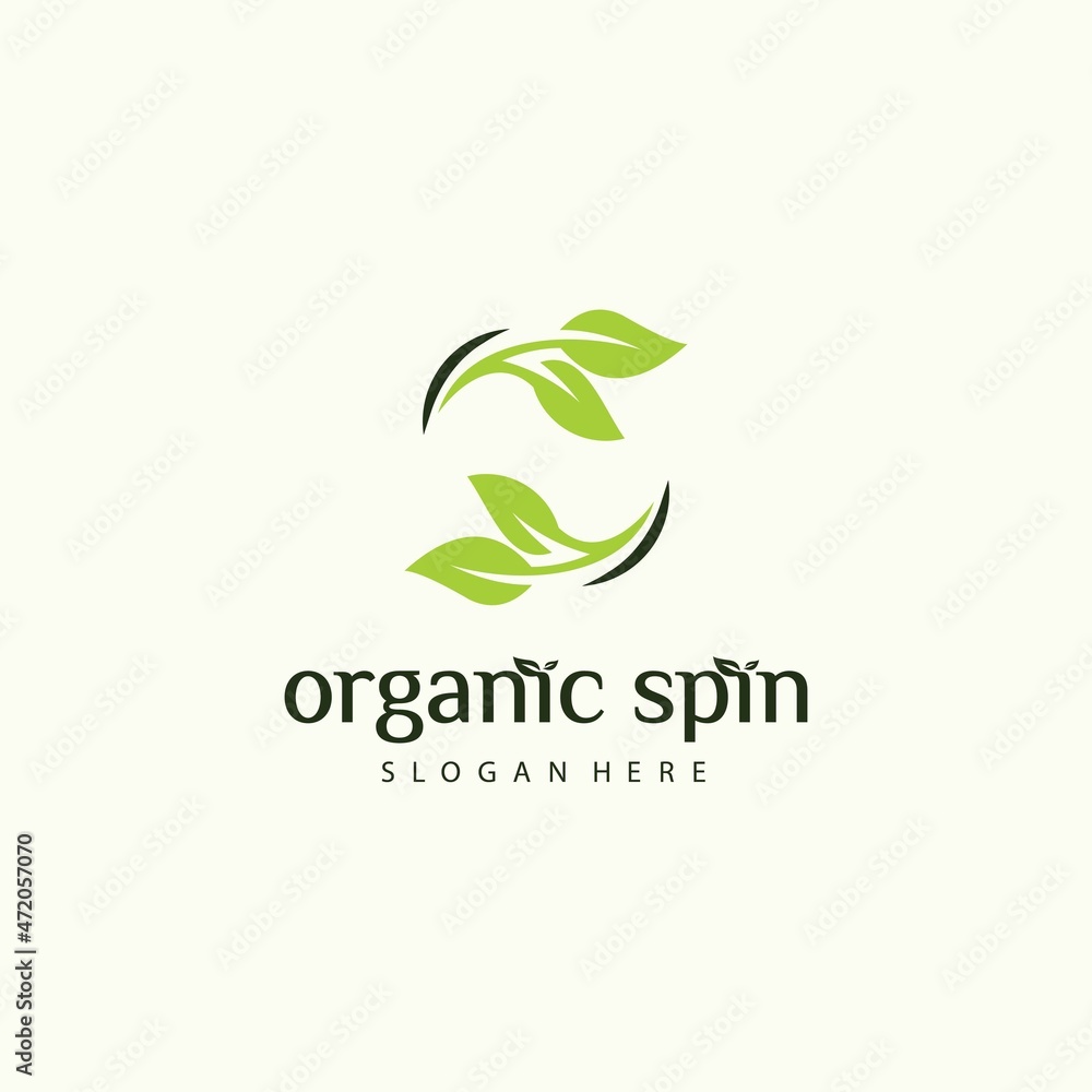 Round leaf vector logo design ecofriendly concept organic leaf logo luxury leaf graphic Round leaf vector logo design ecofriendly concept organic leaf logo luxury leaf graphic