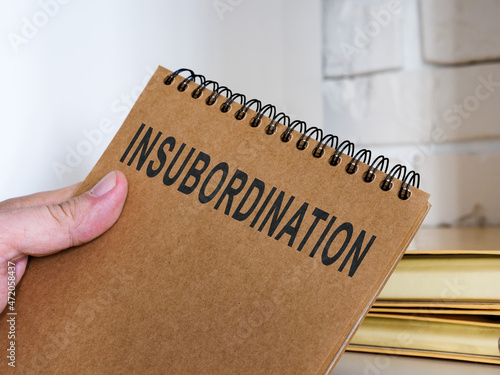 Book with info about insubordination on the workplace.