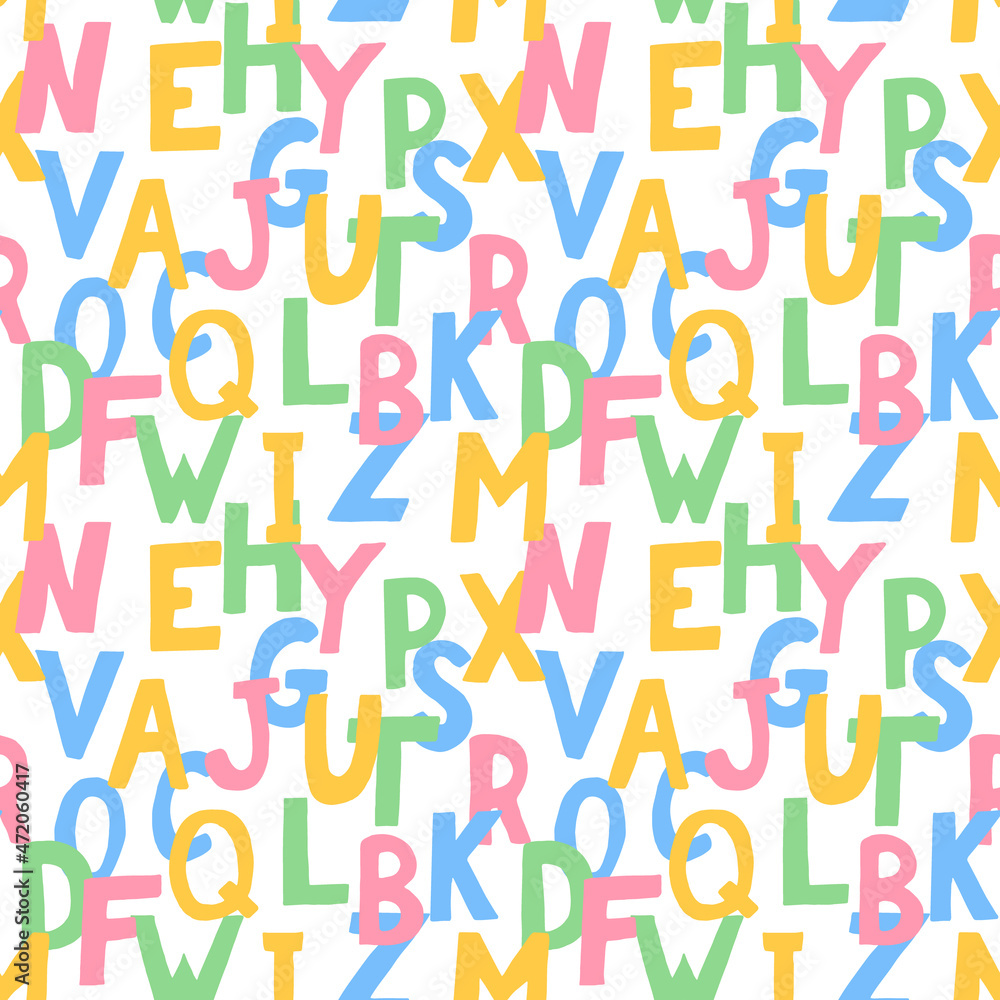 english alphabet kids seamless pattern hand drawn. vector. letters, written, font, numbers. english alphabet kids seamless pattern hand drawn. vector. letters, written, font, numbers.