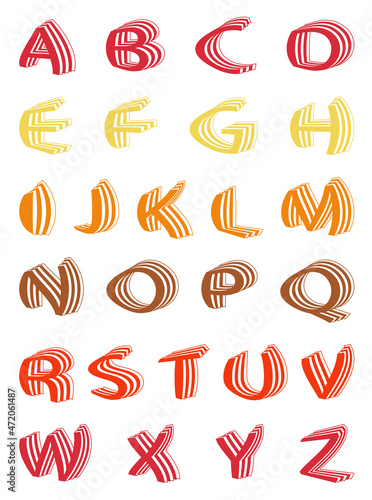Letter A. English alphabet. Vector illustration
