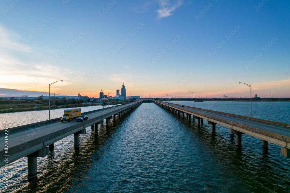 Mobile, Alabama skyline 