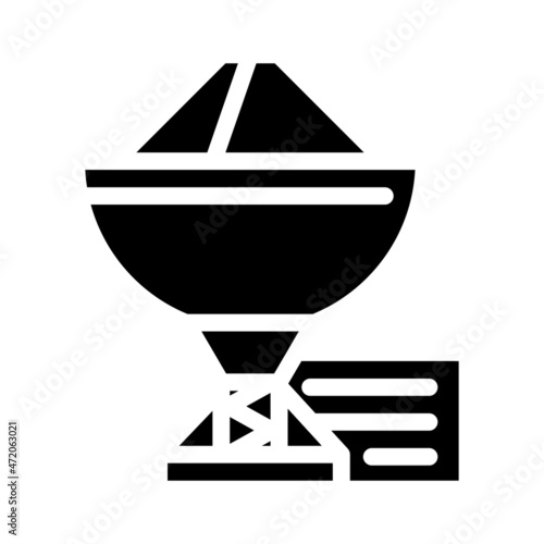 radio telescope glyph icon vector. radio telescope sign. isolated contour symbol black illustration