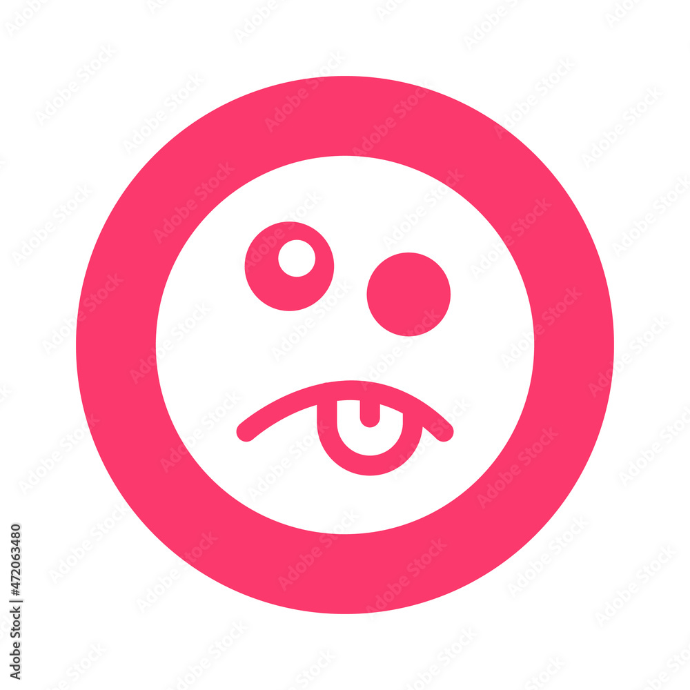stupid emoji Isolated Vector icon which can easily modify or edit

