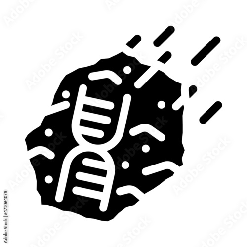 panspermia space glyph icon vector. panspermia space sign. isolated contour symbol black illustration