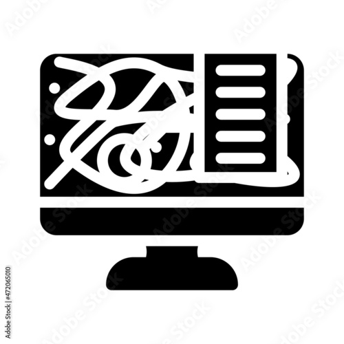 virtual planetarium glyph icon vector. virtual planetarium sign. isolated contour symbol black illustration