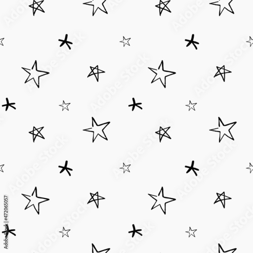 Stars pattern seamless background. multicolored graffiti stars © ens_arts
