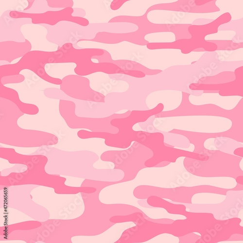 Pink modern military vector camouflage print, seamless pattern for clothing headband or print. camouflage from pols			