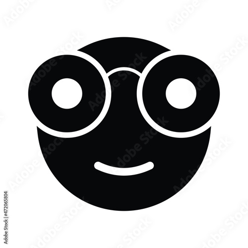 nerdy face emoji Isolated Vector icon which can easily modify or edit

