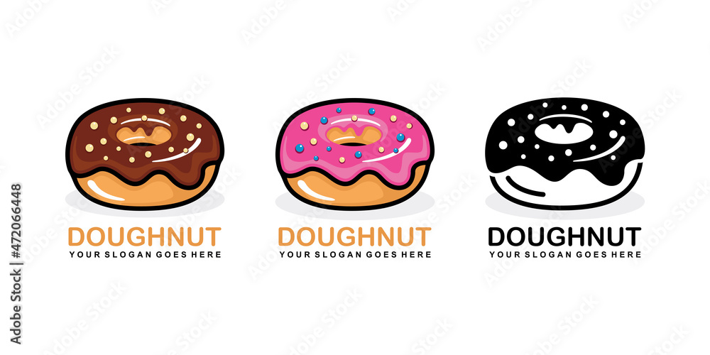 Doughnut logo design vector illustration