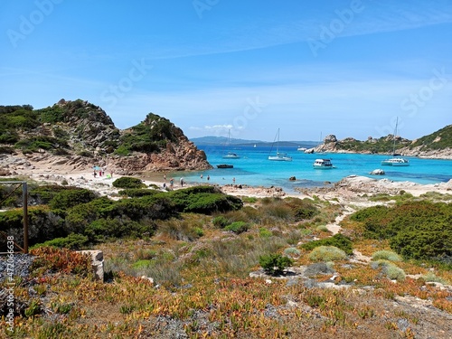Scorcio del paesaggio della suggestiva isola di Spargi Sardegna Italia photo