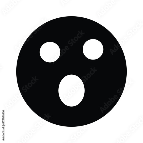 shocked emoji Isolated Vector icon which can easily modify or edit

