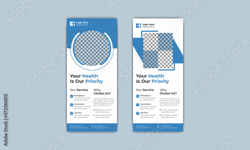 Medical dl flyer and rack card with rollup banner