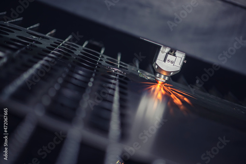 Metal machine tools industry. CNC turning machine high-speed cutting is operation