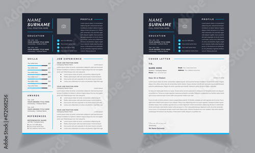 CV/ Resume template professional or designer jobs resumes	Layout Set	
