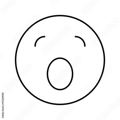 sleepy emoji Isolated Vector icon which can easily modify or edit

