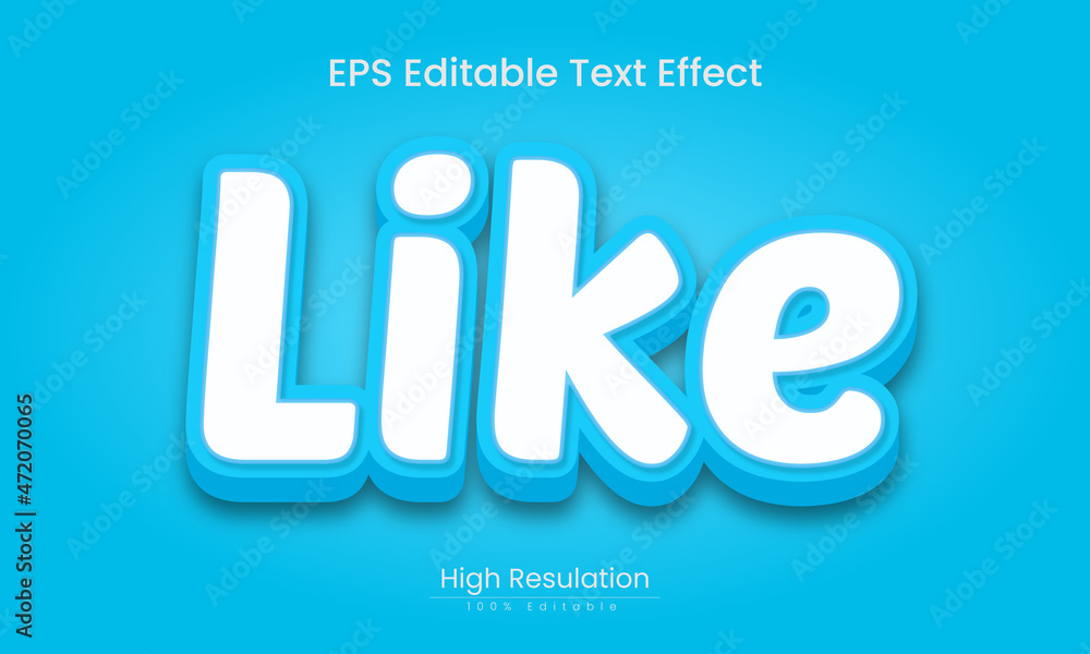 Like 3d text effect and vector file