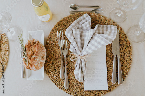 rustic table setting