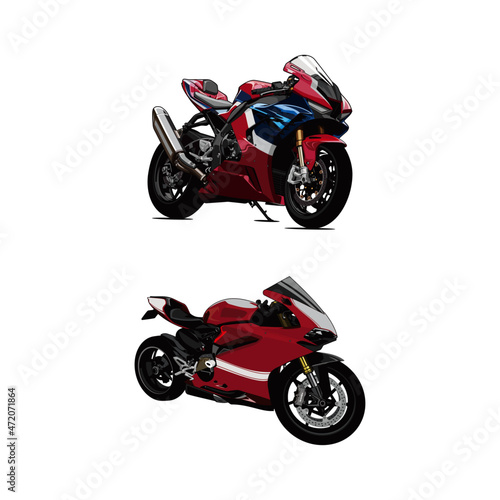 sport bike vector