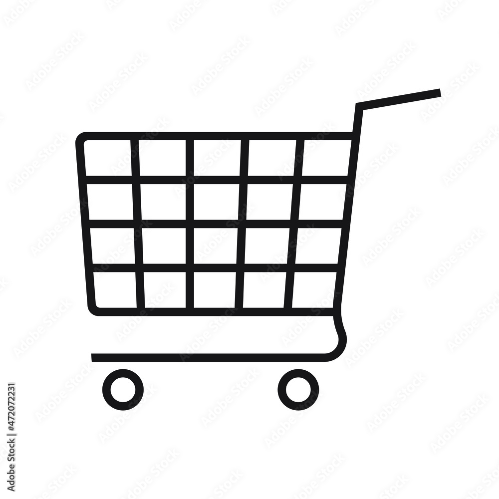 Trolley icon. Shopping cart icon. Trolley icon. Shopping cart icon.