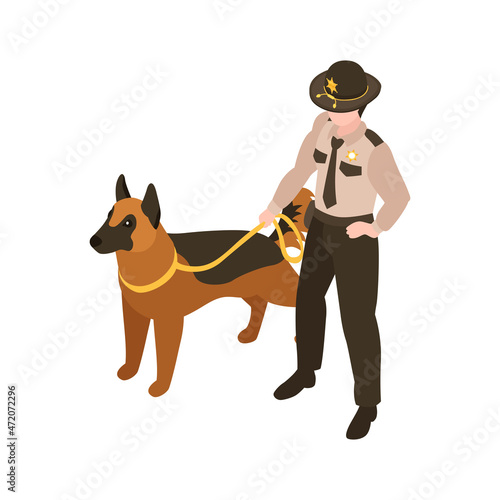 Police Dog Sheriff Composition