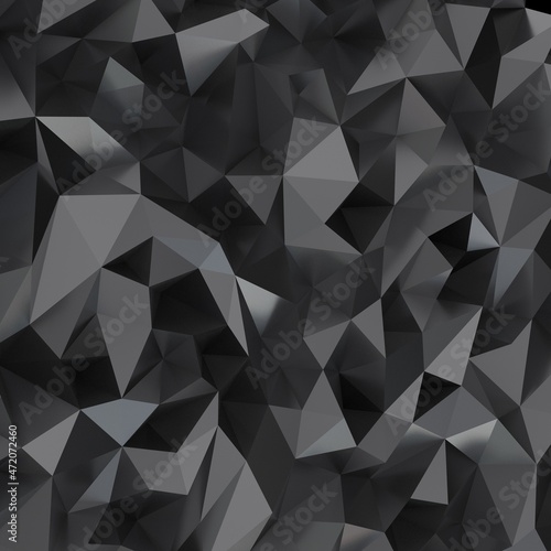 3D Fototapete Silber - Fototapete 3D rendering of silver color triangle polygonal