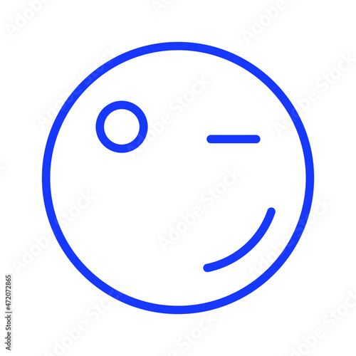 Winking Emoji Isolated Vector icon which can easily modify or edit

