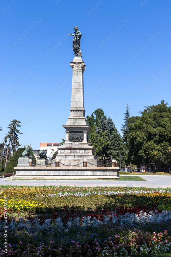 Monument of Freedom in city of Ruse, Bulgaria