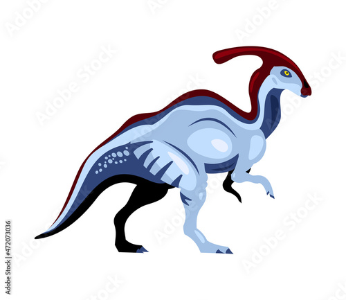 Parasaurolophus Cartoon Dinosaur Composition