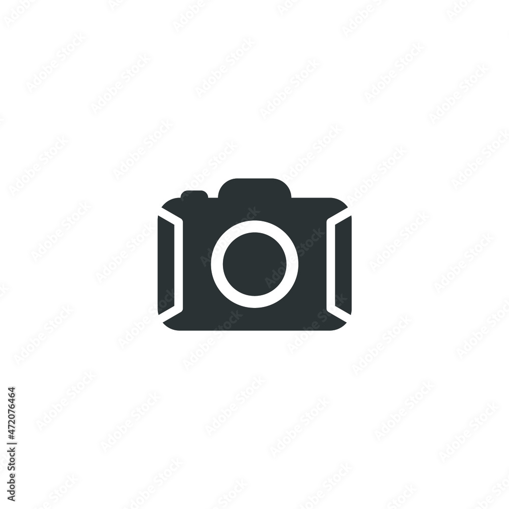 Vector sign of the camera symbol is isolated on a white background. camera icon color editable. Vector sign of the camera symbol is isolated on a white background. camera icon color editable.
