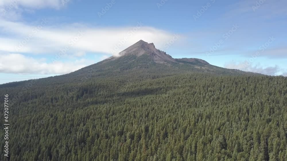 Mt. Thielsen in Oregon sounded by forest Mt. Thielsen in Oregon sounded by forest