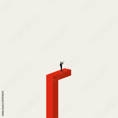 Business or career opportunity vector concept. Symbol of vision, future, ambition. Minimal illustration.