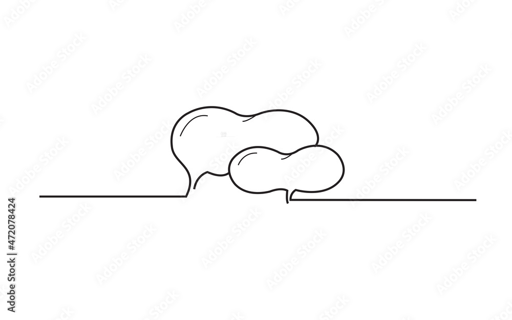 Speech bubbles isolated on white background. For web site chat, mobile app and social media. Creative art, modern drawing concept, vector illustration Speech bubbles isolated on white background. For web site chat, mobile app and social media. Creative art, modern drawing concept, vector illustration
