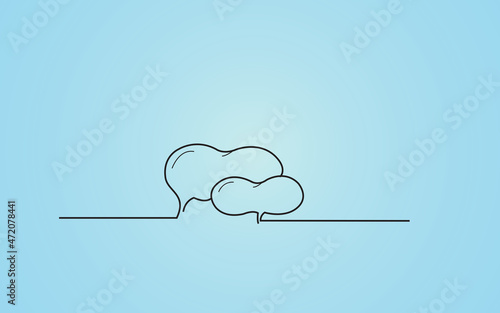 Speech bubbles isolated on blue background. For web site chat, mobile app and social media. Creative art, modern drawing concept, vector illustration