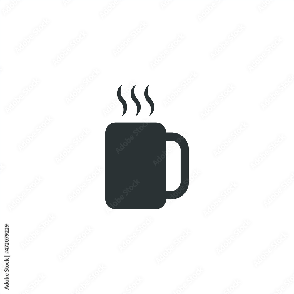 Obraz premium Vector sign of the cup of coffee symbol is isolated on a white background. cup of coffee icon color editable.