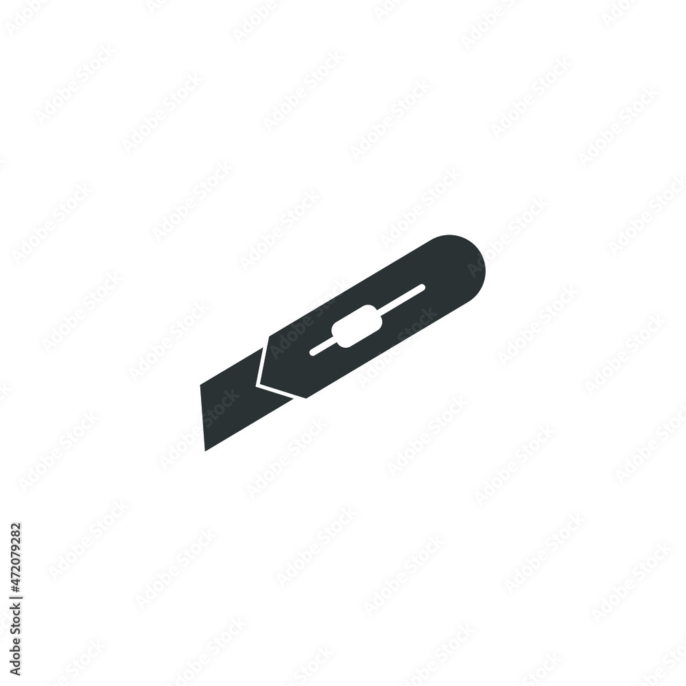 Vector sign of the cutter symbol is isolated on a white background. cutter icon color editable. Vector sign of the cutter symbol is isolated on a white background. cutter icon color editable.