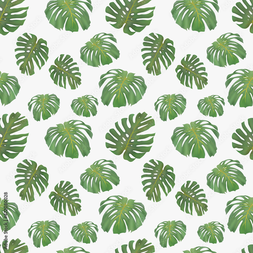 illustration style pattern with plant leaves theme illustration style pattern with plant leaves theme
