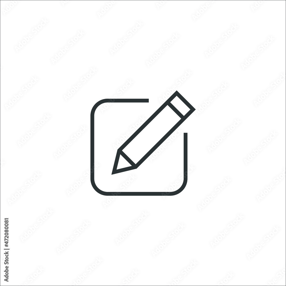 Vector sign of the edit symbol is isolated on a white background. edit icon color editable.
Vector sign of the edit symbol is isolated on a white background. edit icon color editable.