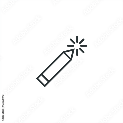Vector sign of the edit symbol is isolated on a white background. edit icon color editable. 