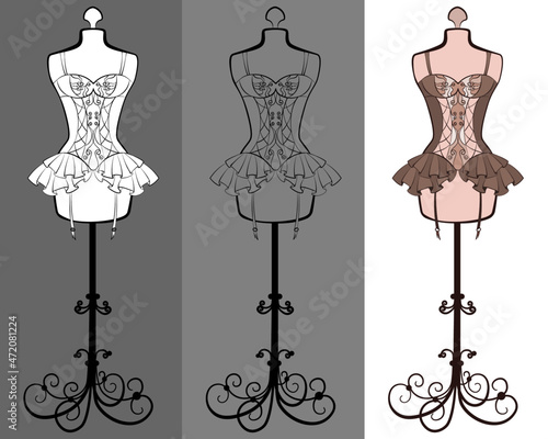 mannequin isolated on white