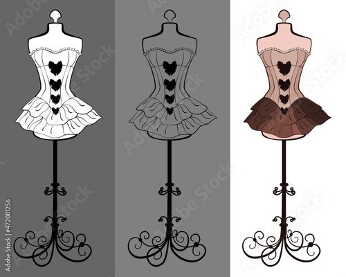 set of female mannequin