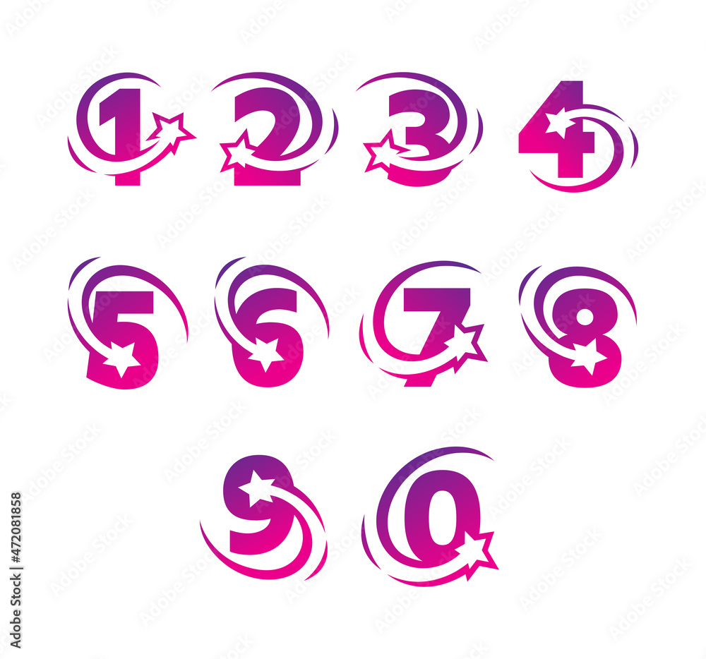 Star number pack logo or symbol template design Star number pack logo or symbol template design