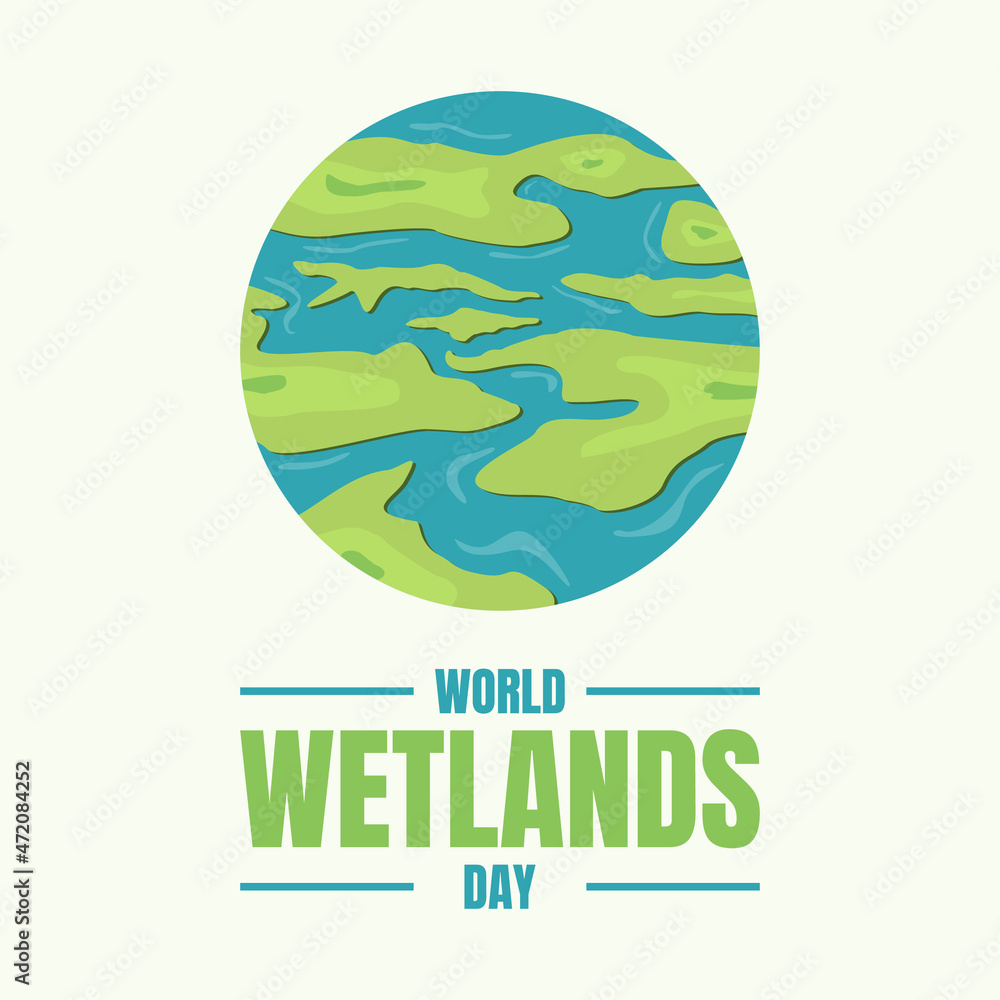 World Wetland Day vector background design World Wetland Day vector background design