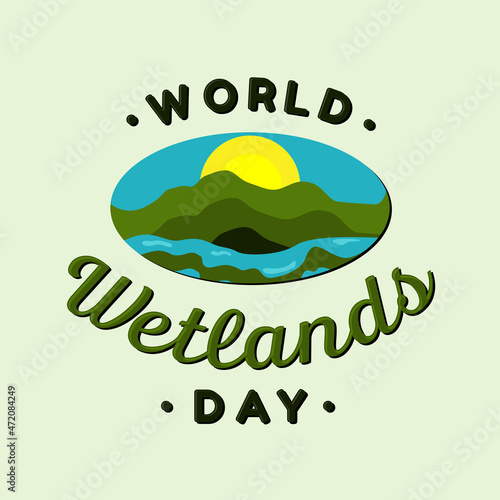 World Wetland Day vector background design