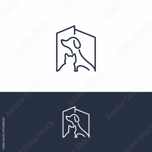 Creative logo design Dog and Cat vector template