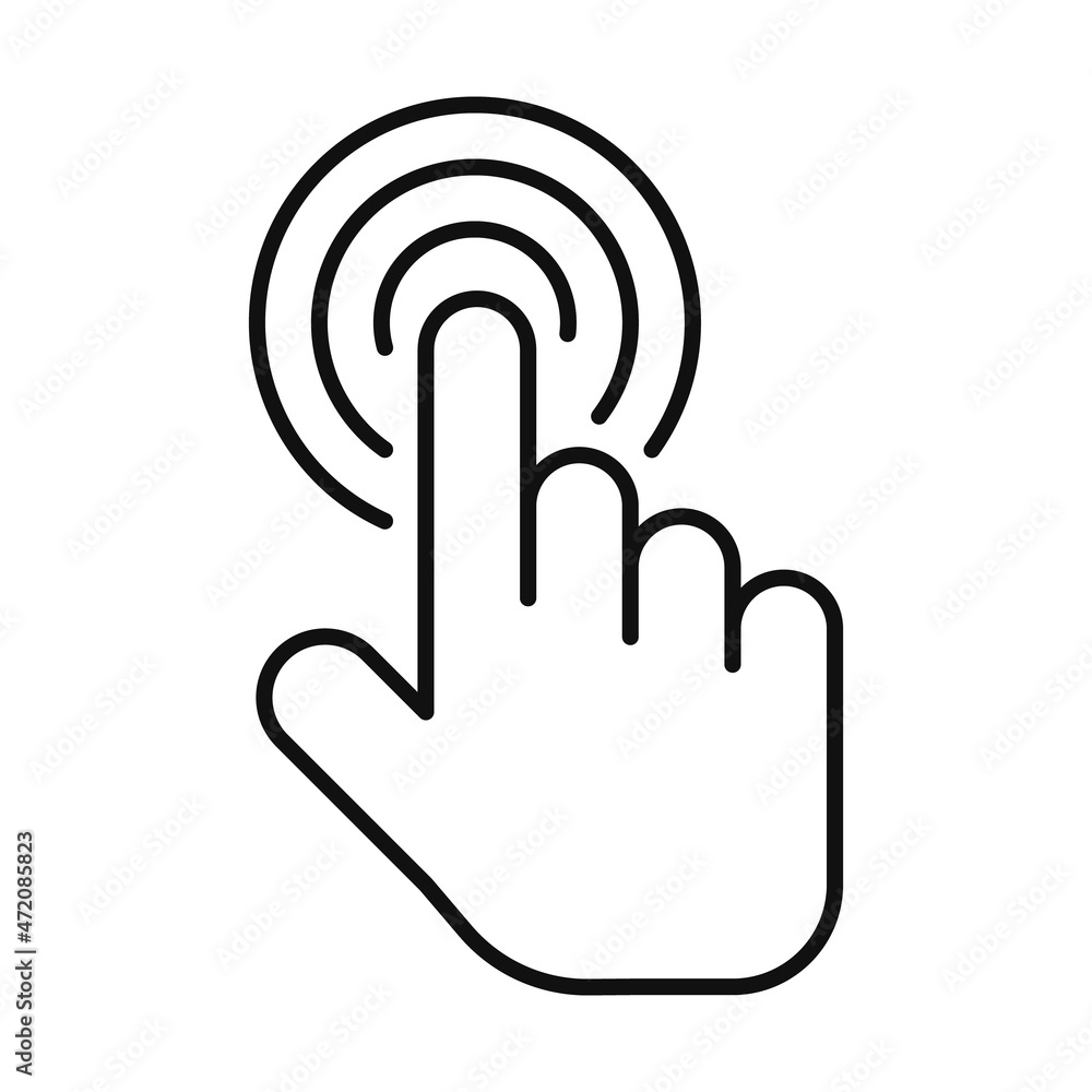Hand click mouse hover pointer icon vector illustration Hand click mouse hover pointer icon vector illustration