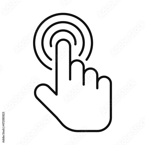 Hand click mouse hover pointer icon vector illustration
