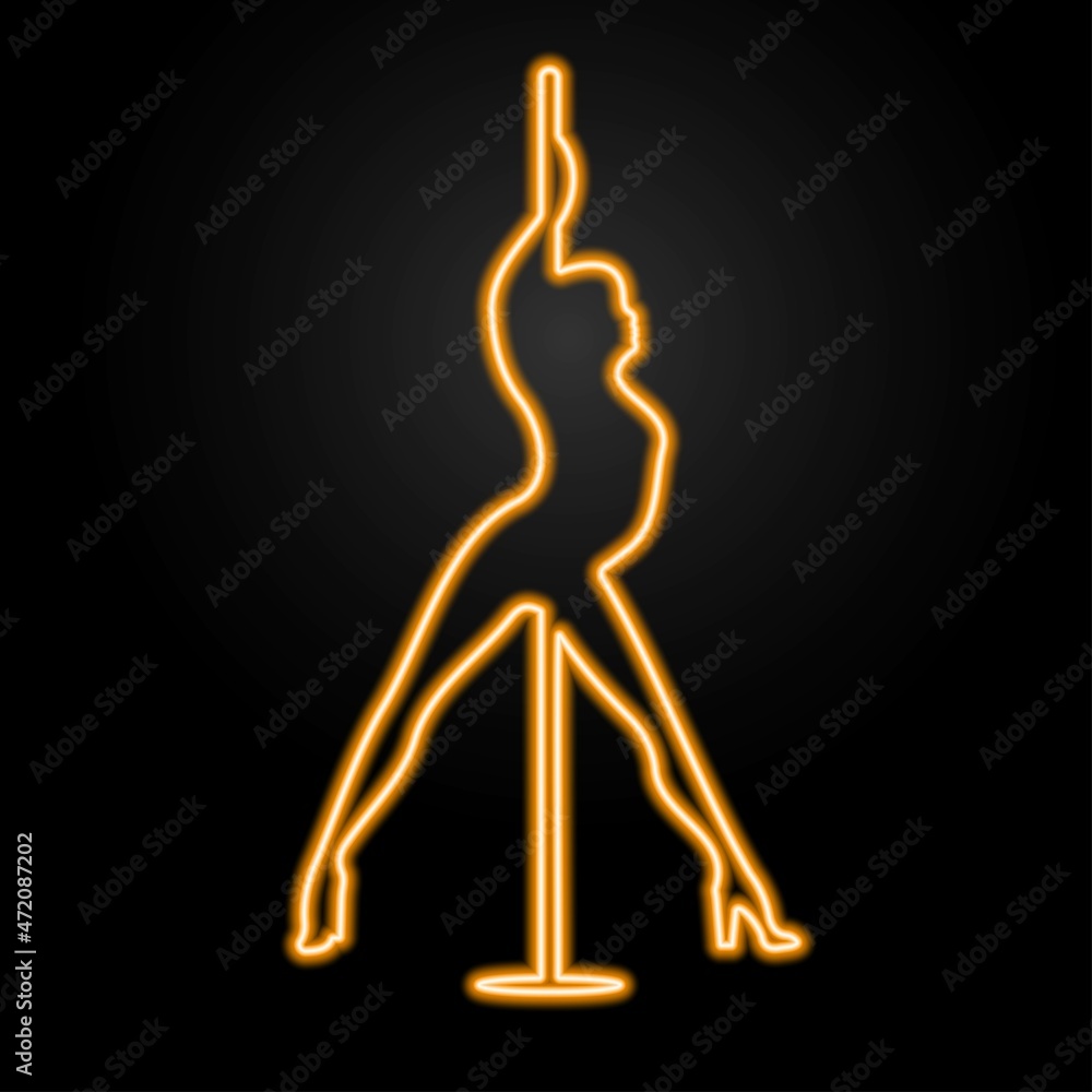 stripper neon sign, modern glowing banner design, colorful modern design trends. Vector illustration. stripper neon sign, modern glowing banner design, colorful modern design trends. Vector illustration.