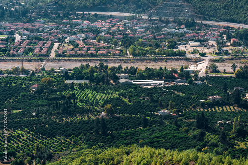 aerial view of the mediterranean agricultural region