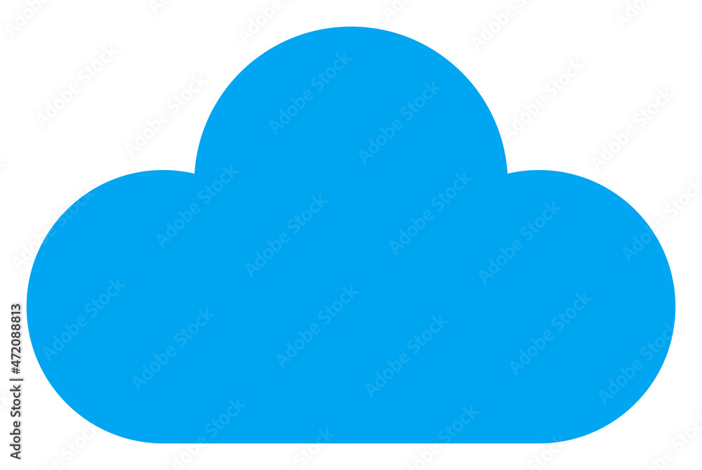 Cloud vector icon on a white background. An isolated flat icon illustration of cloud. Cloud vector icon on a white background. An isolated flat icon illustration of cloud.