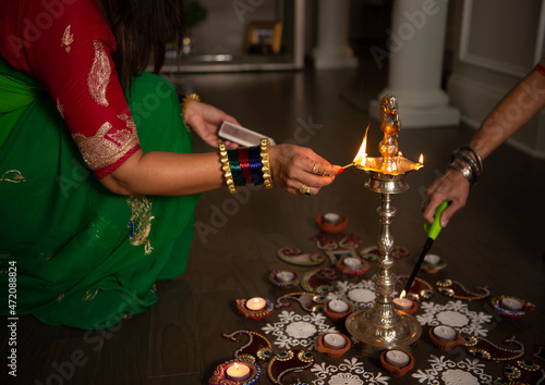 Women's hand lighting lamp  photo